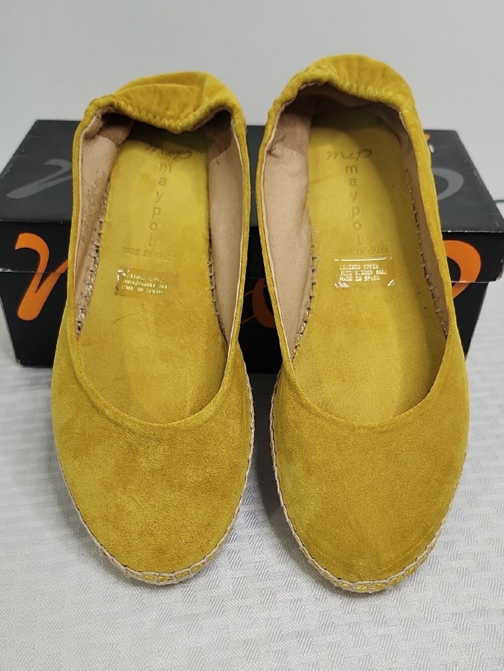 Maypol NWT YLeather Espadrille Flats Made In Spain
